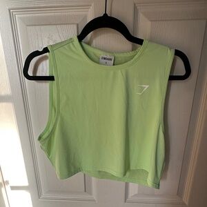 Green gym shark cropped top size small